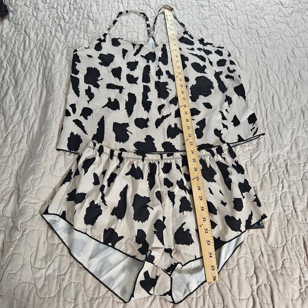NWT Sexy Leopard Satin Feel 2 Piece Pajama Set Sz XL - Picture 4 of 9